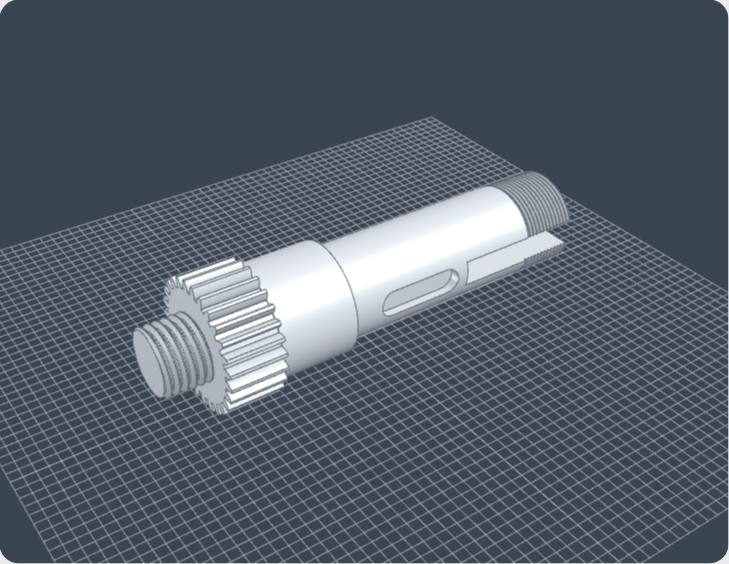 Forked spindle, 3D view from Benchsmith