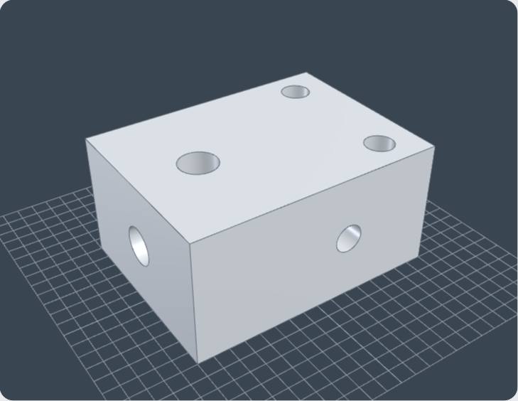 Hydraulic manifold, 3D view from Benchsmith