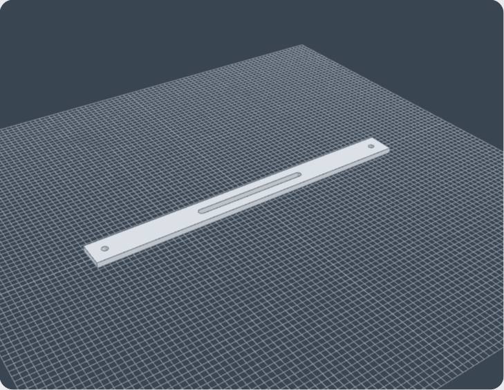 Slotted flat bar, 3D view from Benchsmith